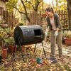 360° Rotating Compost Bin with Stirring Blades for Garden