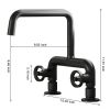 2-Handle 2 Holes Deck Mount Modern Kitchen Faucet With 360 ° Swivel Spout In Matte Black