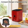 3.17 QT Digital Air Fryer, a small air fryer with a PP touch panel, with a maximum temperature of 400 degrees Fahrenheit.