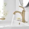 Single Handle Bathroom Faucet For One Hole with 3 Holes Deck Plate and Metal Drain In Matte Black